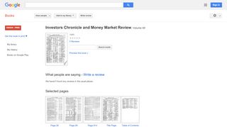 
                            13. Investors Chronicle and Money Market Review