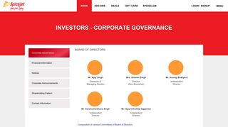 
                            5. Investors - Corporate Governance - SpiceJet