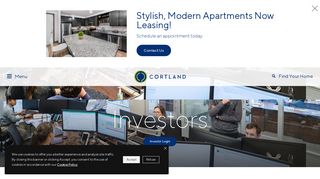 
                            11. Investors - Cortland | Apartments for Better Living