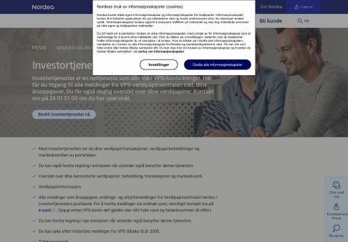 
                            2. Investortjenester for personkunder | Nordea.no