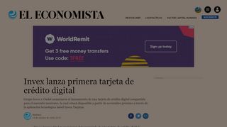 
                            12. Invex lanza primera tarjeta de crédito digital | El Economista