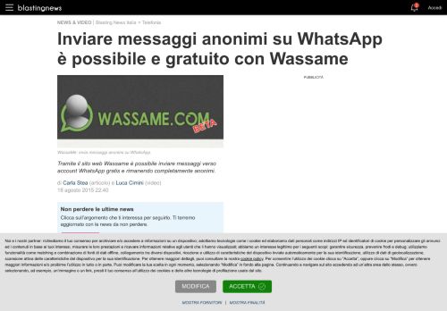 
                            5. Inviare messaggi anonimi su WhatsApp è possibile e gratuito con ...