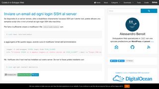 
                            12. Inviare un email ad ogni login SSH al server - Codeb.it