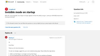 
                            3. Invisible mode on startup - Microsoft Community