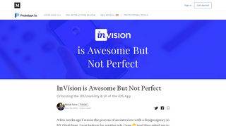 
                            10. InVision is Awesome But Not Perfect – Prototypr