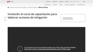 
                            5. Invitación al curso de capacitación para elaborar acciones de mitigación