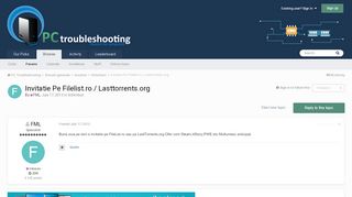 
                            6. Invitatie Pe Filelist.ro / Lasttorrents.org - Schimburi - PC ...