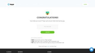 
                            3. Invitation to join Toppr