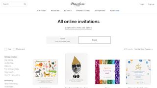 
                            6. Invitations - online at Paperless Post