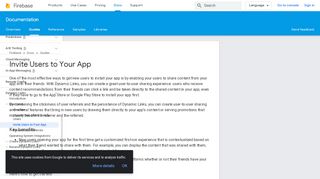 
                            2. Invite Users to Your App | Firebase