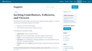 
                            7. Inviting Contributors, Followers, and Viewers — Support — WordPress ...