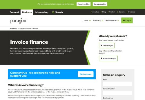 
                            9. Invoice Finance | Paragon Bank