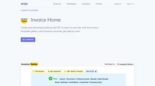 
                            13. Invoice Home Integrations - Invoice Home Works with Stripe