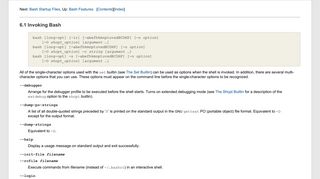 
                            11. Invoking Bash (Bash Reference Manual) - GNU.org