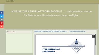 
                            12. INWEISE ZUR LERNPLATTFORM MOODLE ... - zfsl-paderborn.nrw ...