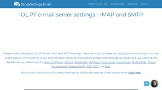 
                            7. IOL.PT email server settings - IMAP and SMTP - ServerSettings.Email