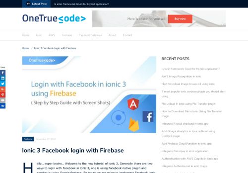 
                            13. Ionic 3 Facebook login with Firebase - OneTrueCode