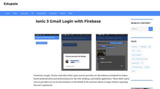 
                            10. Ionic 3 Gmail Login with Firebase - Edupala