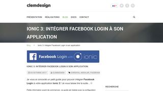 
                            11. Ionic 3: Intégrer Facebook Login à son application | clemdesign