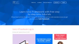 
                            6. Ionic 4 Facebook Log In - IonicThemes