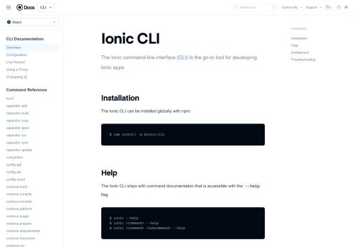 
                            3. Ionic CLI - Ionic Documentation