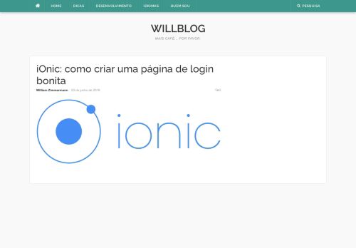 
                            7. iOnic: como criar uma página de login bonita | WillBlog
