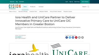 
                            12. Iora Health and UniCare Partner to Deliver Innovative Primary Care ...