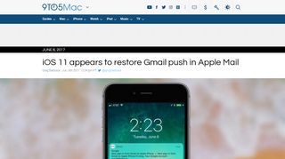 
                            12. iOS 11 appears to restore Gmail push in Apple Mail - 9to5Mac