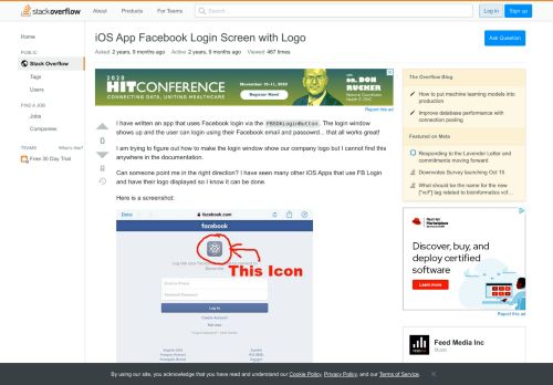 
                            5. iOS App Facebook Login Screen with Logo - Stack Overflow