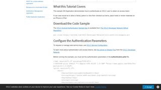 
                            12. iOS Authentication Tutorial - sample app | OCLC Developer Network