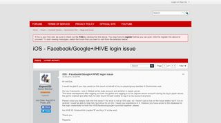 
                            4. iOS - Facebook/Google+/HIVE login issue - Com2us Forums