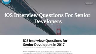
                            12. iOS Interview Questions for Senior Developers in 2017 - Smart Cloud