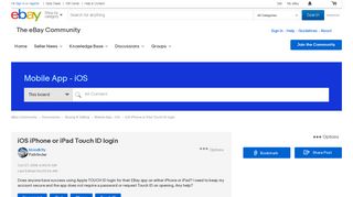 
                            5. iOS iPhone or iPad Touch ID login - The eBay Community