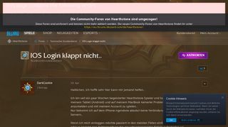 
                            2. IOS Login klappt nicht.. - Hearthstone-Foren - Blizzard Entertainment