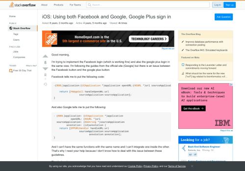 
                            8. iOS: Using both Facebook and Google, Google Plus sign in - Stack ...