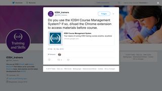 
                            8. IOSH_trainers on Twitter: 