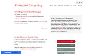 
                            11. IoT with Sparkfun Data and analog.io - Embedded Computing