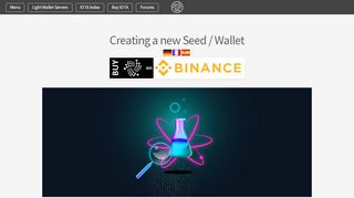 
                            3. IOTA Support - GUI Wallet - Creating a new Seed / Wallet