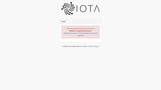 
                            9. IOTA Web Wallet: Login