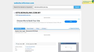 
                            5. iots.bonuslink.com.my at WI. System User Login - ...