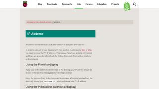 
                            3. IP Address - Raspberry Pi Documentation