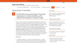 
                            6. IP Geo Block – Plugin Vulnerabilities