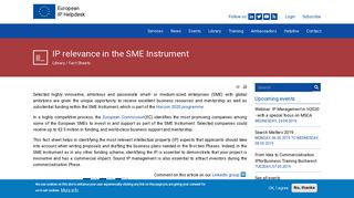 
                            7. IP relevance in the SME Instrument | European IP Helpdesk