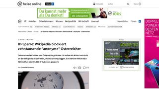 
                            9. IP-Sperre: Wikipedia blockiert zehntausende 