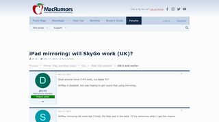 
                            3. iPad mirroring: will SkyGo work (UK)? | MacRumors Forums
