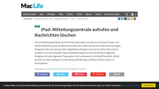 
                            4. iPad: Mitteilungszentrale aufrufen und Nachrichten löschen | Mac Life