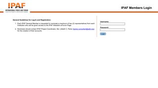 
                            5. IPAF Members Login