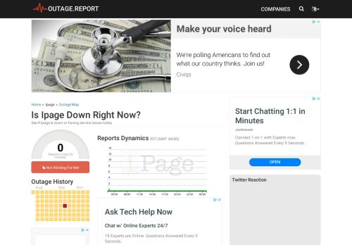 
                            8. Ipage Down? Service Status, Map, Problems History - Outage.Report