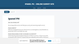 
                            8. Ipanel PH | Ipanel PH - Online Survey Site - WordPress.com