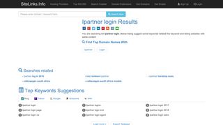 
                            11. Ipartner login Results For Websites Listing - SiteLinks.Info
